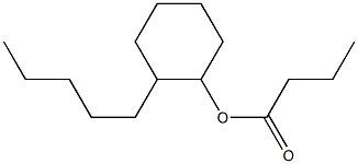 ブタン酸2-ペンチルシクロヘキシル 化学構造式