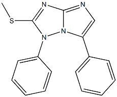 2-(メチルチオ)-6-フェニル-1-フェニル-1H-イミダゾ[1,2-b][1,2,4]トリアゾール 化学構造式