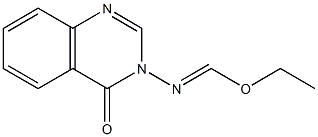 3-[(エトキシメチレン)アミノ]キナゾリン-4(3H)-オン 化学構造式