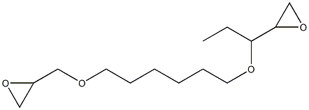 2,2'-[1-Ethyl-1,6-hexanediylbis(oxymethylene)]bis(oxirane) 结构式