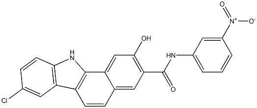 8-Chloro-2-hydroxy-N-(3-nitrophenyl)-11H-benzo[a]carbazole-3-carboxamide,,结构式