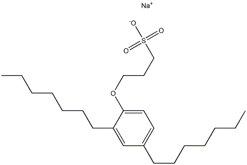 3-(2,4-Diheptylphenoxy)propane-1-sulfonic acid sodium salt 结构式