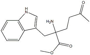 2-Amino-2-(1H-indol-3-ylmethyl)-5-oxohexanoic acid methyl ester Structure