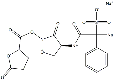 2-[[(4S)-4-[[Phenyl-sodiosulfoacetyl]amino]-3-oxotetrahydroisoxazol]-2-yl]-5-oxotetrahydrofuran-2-carboxylic acid sodium salt