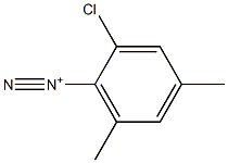 2-Chloro-4,6-dimethylbenzenediazonium Structure