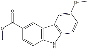 6-メトキシ-9H-カルバゾール-3-カルボン酸メチル 化学構造式