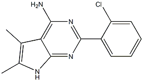 4-Amino-5,6-dimethyl-2-(2-chlorophenyl)-7H-pyrrolo[2,3-d]pyrimidine Structure