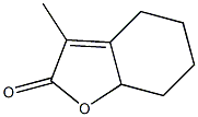 5,6,7,7a-テトラヒドロ-3-メチルベンゾフラン-2(4H)-オン 化学構造式