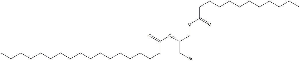 (R)-1-(Bromomethyl)ethane-1,2-diol 1-octadecanoate 2-dodecanoate,,结构式