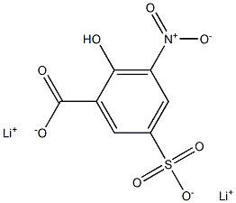 3-ニトロ-5-スルホサリチル酸ジリチウム 化学構造式