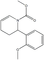 2-(2-メトキシフェニル)-1,2,3,4-テトラヒドロピリジン-1-カルボン酸メチル 化学構造式