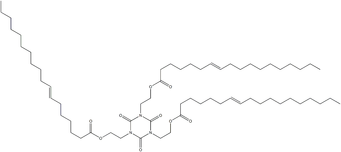 1,3,5-Tris[2-(7-octadecenoyloxy)ethyl]hexahydro-1,3,5-triazine-2,4,6-trione,,结构式