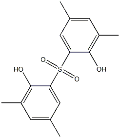 2,2'-ジヒドロキシ-3,3',5,5'-テトラメチル[スルホニルビスベンゼン] 化学構造式