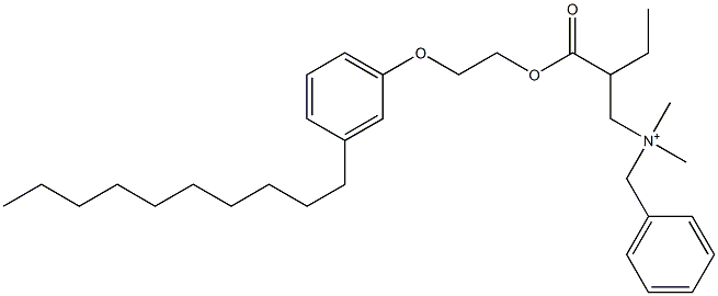 N,N-Dimethyl-N-benzyl-N-[2-[[2-(3-decylphenyloxy)ethyl]oxycarbonyl]butyl]aminium Structure