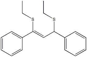 (Z)-1,3-Bis(ethylthio)-1,3-diphenyl-1-propene 结构式