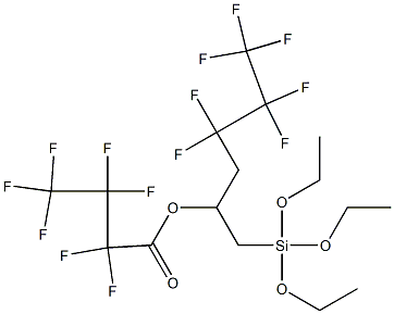 Heptafluorobutanoic acid [1-[[triethoxysilyl]methyl]-3,3,4,4,5,5,5-heptafluoropentyl] ester,,结构式