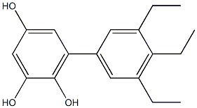 6-(3,4,5-Triethylphenyl)benzene-1,2,4-triol,,结构式