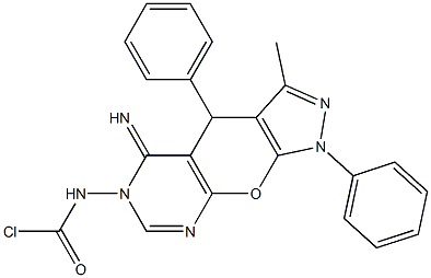 6-Chlorocarbonylamino-1,4,5,6-tetrahydro-5-imino-3-methyl-1,4-diphenylpyrazolo[4',3':5,6]pyrano[2,3-d]pyrimidine