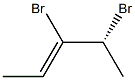 [Z,R,(+)]-3,4-Dibromo-2-pentene Struktur