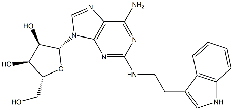 2-[2-(1H-Indol-3-yl)ethylamino]adenosine Structure