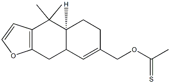 Thioacetic acid S-[[4,4a,5,6,8a,9-hexahydro-4,4-dimethylnaphtho[2,3-b]furan]-7-yl]methyl ester Structure