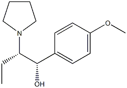 (1S,2S)-1-(p-Methoxyphenyl)-2-(1-pyrrolidinyl)-1-butanol Structure