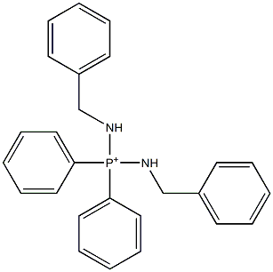 ジフェニルビス(ベンジルアミノ)ホスホニウム 化学構造式