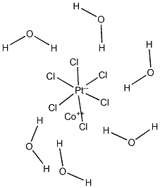 Cobalt hexachloroplatinate(IV) hexahydrate Struktur