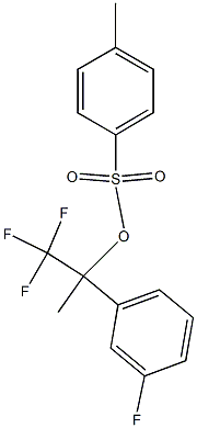 4-メチルベンゼンスルホン酸1-(トリフルオロメチル)-1-(3-フルオロフェニル)エチル 化学構造式