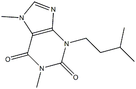 3-(3-Methylbutyl)-1,7-dimethylxanthine Structure