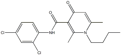 N-(2,4-Dichlorophenyl)-1-butyl-2,6-dimethyl-4-oxo-1,4-dihydro-3-pyridinecarboxamide Structure