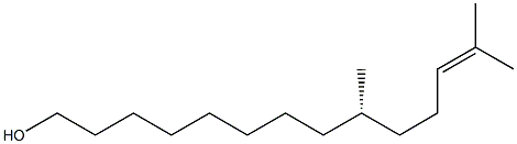 [S,(-)]-9,13-Dimethyl-12-tetradecene-1-ol Structure