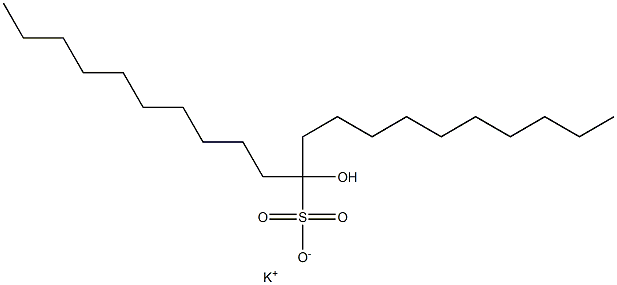 11-ヒドロキシヘニコサン-11-スルホン酸カリウム 化学構造式