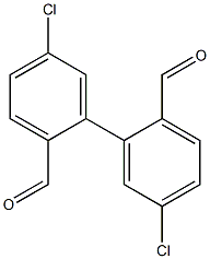 5,5'-Dichlorobiphenyl-2,2'-dicarbaldehyde Struktur