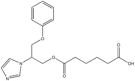 Adipic acid 1-[2-(1H-imidazol-1-yl)-2-(phenoxymethyl)ethyl] ester Struktur