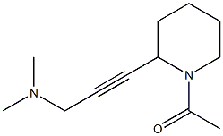 1-[2-[3-(Dimethylamino)-1-propynyl]piperidin-1-yl]ethan-1-one Struktur
