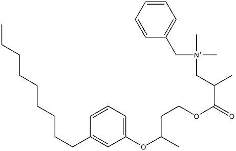 N,N-Dimethyl-N-benzyl-N-[2-[[3-(3-nonylphenyloxy)butyl]oxycarbonyl]propyl]aminium Struktur