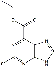 2-(メチルチオ)-9H-プリン-6-カルボン酸エチル 化学構造式