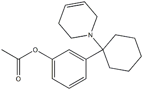 3-[1-[(1,2,3,6-Tetrahydropyridin)-1-yl]cyclohexyl]phenol acetate,,结构式