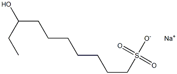 8-ヒドロキシデカン-1-スルホン酸ナトリウム 化学構造式