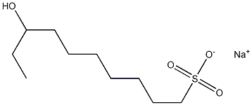 8-Hydroxydecane-1-sulfonic acid sodium salt Structure