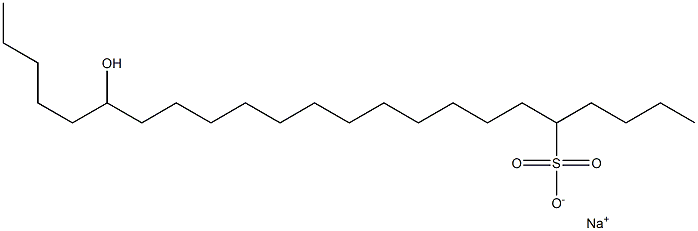 18-ヒドロキシトリコサン-5-スルホン酸ナトリウム 化学構造式