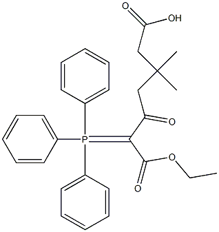 3,3-Dimethyl-6-(ethoxycarbonyl)-5-oxo-6-(triphenylphosphoranylidene)hexanoic acid Struktur