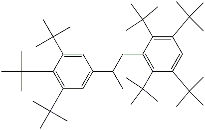 1-(2,3,5,6-テトラ-tert-ブチルフェニル)-2-(3,4,5-トリ-tert-ブチルフェニル)プロパン 化学構造式