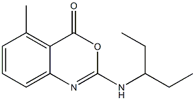 2-(1-Ethylpropyl)amino-5-methyl-4H-3,1-benzoxazin-4-one 结构式