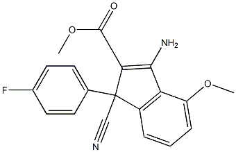 3-Amino-1-cyano-4-methoxy-1-(4-fluorophenyl)-1H-indene-2-carboxylic acid methyl ester