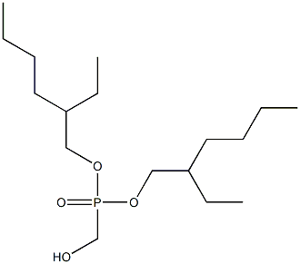 ヒドロキシメチルホスホン酸ビス(2-エチルヘキシル) 化学構造式
