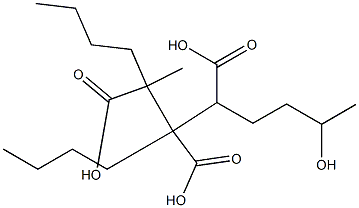 ブタン-1,2,3-トリカルボン酸1-(3-ヒドロキシブチル)2,3-ジブチル 化学構造式