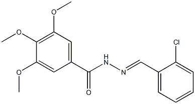 N'-(2-クロロベンジリデン)3,4,5-トリメトキシベンズヒドラジド 化学構造式