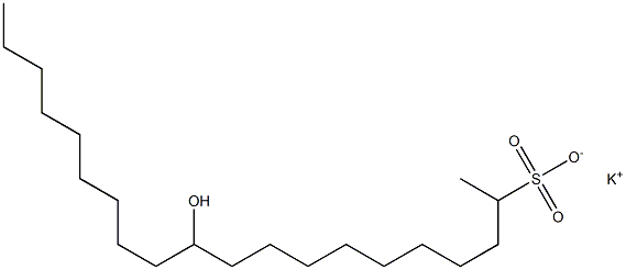 11-ヒドロキシイコサン-2-スルホン酸カリウム 化学構造式